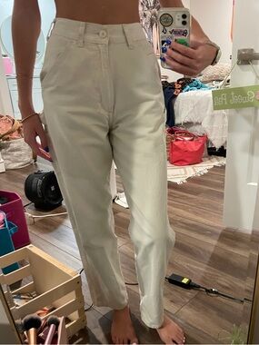 Brandy Melville cream cargo pants